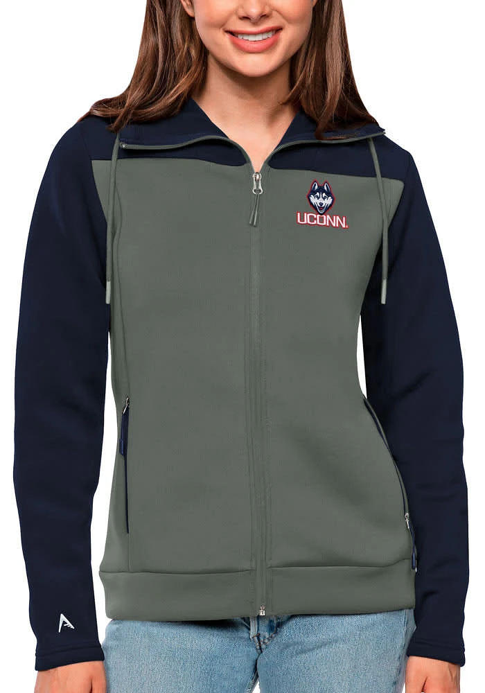 Antigua UConn Huskies Womens Navy Blue Protect Medium Weight Jacket