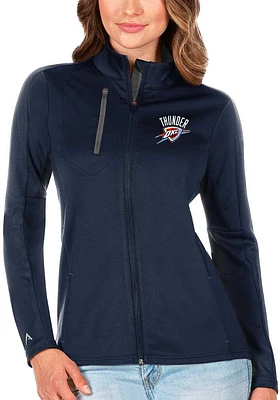 Antigua Oklahoma City Thunder Womens Navy Blue Generation Light Weight Jacket