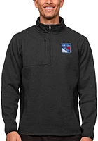 Antigua New York Rangers Mens Black Course Long Sleeve Qtr Zip Pullover