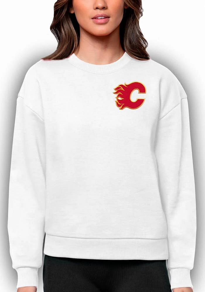 Antigua Calgary Flames Womens Victory Crew Sweatshirt