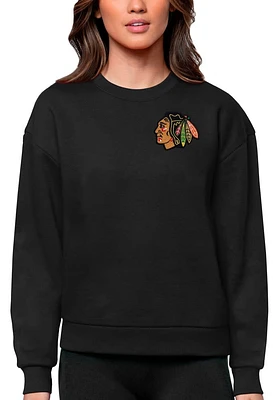 Antigua Chicago Blackhawks Womens Victory Crew Sweatshirt