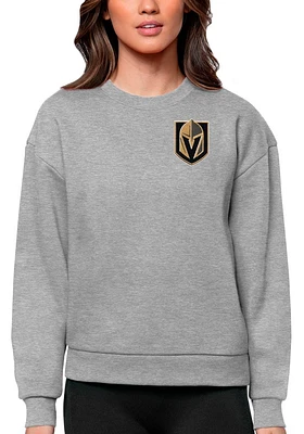Antigua Vegas Golden Knights Womens Grey Victory Crew Sweatshirt