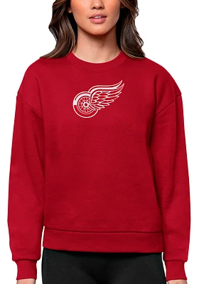 Antigua Detroit Red Wings Womens Full Front Victory Crew Sweatshirt