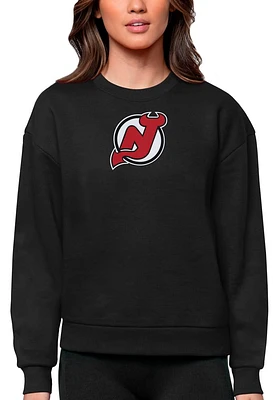 Antigua New Jersey Devils Womens Full Front Victory Crew Sweatshirt