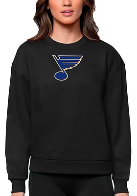 Antigua St Louis Blues Womens Full Front Victory Crew Sweatshirt