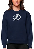 Antigua Tampa Bay Lightning Womens Navy Blue Full Front Victory Crew Sweatshirt