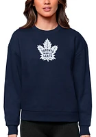 Antigua Toronto Maple Leafs Womens Navy Blue Full Front Victory Crew Sweatshirt