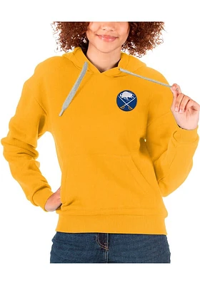 Antigua Buffalo Sabres Womens Gold Victory Hooded Sweatshirt