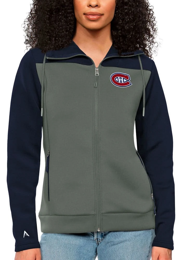 Antigua Montreal Canadiens Womens Navy Blue Protect Medium Weight Jacket