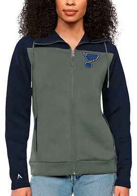 Antigua St Louis Blues Womens Navy Blue Protect Medium Weight Jacket