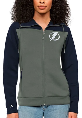 Antigua Tampa Bay Lightning Womens Navy Blue Protect Medium Weight Jacket