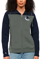 Antigua Vancouver Canucks Womens Navy Blue Protect Medium Weight Jacket