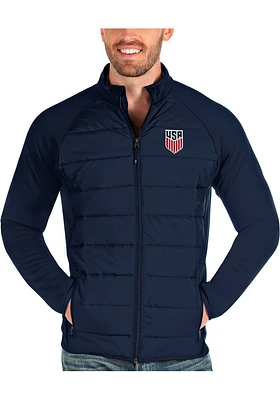 Antigua USMNT Mens Navy Blue Altitude Medium Weight Jacket