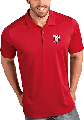 Antigua USMNT Mens Tribute Short Sleeve Polo