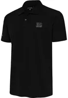 Antigua Cincinnati Bengals Black Tonal Logo Tribute Big and Tall Polo