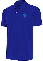 Antigua Los Angeles Rams Blue Tonal Logo Tribute Big and Tall Polo