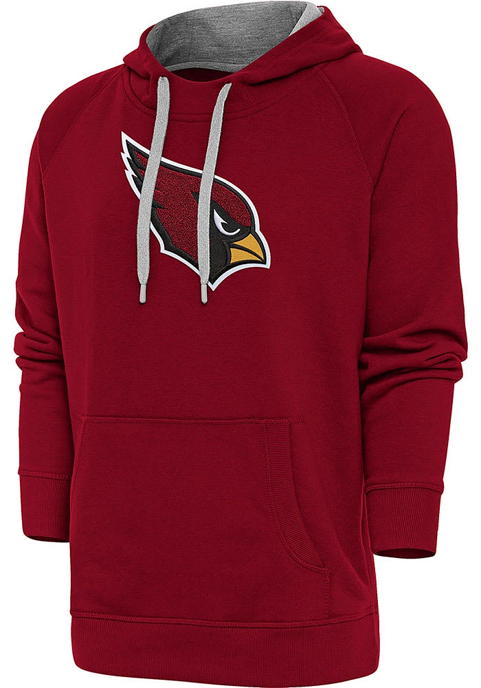 Antigua Arizona Cardinals Mens Cardinal Full Front Chenille Victory Long Sleeve Hoodie