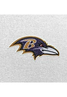 Antigua Baltimore Ravens Mens White Full Front Chenille Victory Long Sleeve Hoodie