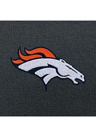 Antigua Denver Broncos Mens Charcoal Chenille Logo Victory Long Sleeve Hoodie