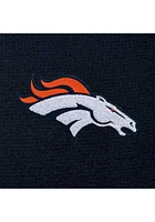 Antigua Denver Broncos Mens Navy Blue Full Front Chenille Victory Long Sleeve Hoodie