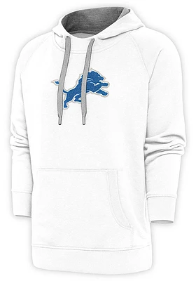 Antigua Detroit Lions Mens White Victory Pullover Hood Long Sleeve Hoodie