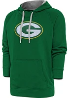 Antigua Green Bay Packers Mens Full Front Chenille Victory Long Sleeve Hoodie