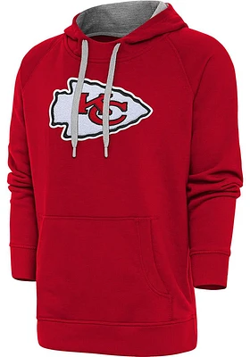 Antigua Kansas City Chiefs Mens Full Front Chenille Victory Long Sleeve Hoodie