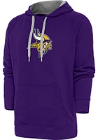 Antigua Minnesota Vikings Mens Purple Full Front Chenille Victory Long Sleeve Hoodie