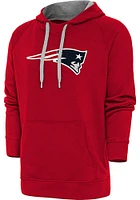 Antigua New England Patriots Mens Full Front Chenille Victory Long Sleeve Hoodie