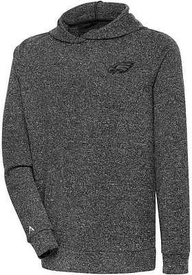 Antigua Philadelphia Eagles Mens Black Tonal Logo Absolute Long Sleeve Hoodie
