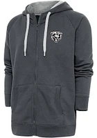 Antigua Chicago Bears Mens Charcoal Victory Full Zip Hood Long Sleeve Jacket