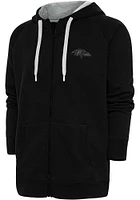Antigua Baltimore Ravens Mens Black Tonal Logo Victory Long Sleeve Full Zip Jacket
