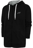 Antigua Philadelphia Eagles Mens Black Tonal Logo Victory Long Sleeve Full Zip Jacket