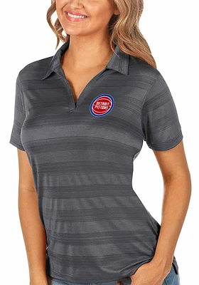 Antigua Detroit Pistons Womens Compass Short Sleeve Polo Shirt