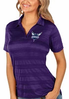 Antigua Charlotte Hornets Womens Compass Short Sleeve Polo Shirt