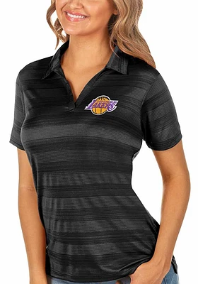 Antigua Los Angeles Lakers Womens Compass Short Sleeve Polo Shirt