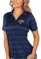 Antigua New Orleans Pelicans Womens Navy Blue Compass Short Sleeve Polo Shirt