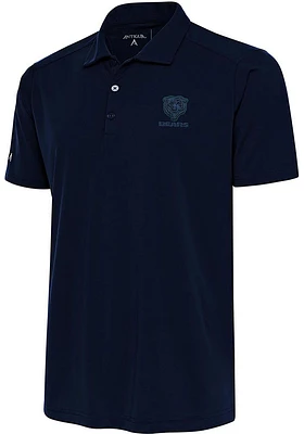 Antigua Chicago Bears Mens Navy Blue Tonal Logo Tribute Short Sleeve Polo