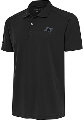 Antigua Tampa Bay Buccaneers Mens Grey Tonal Logo Tribute Short Sleeve Polo