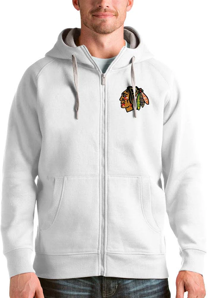 Antigua Chicago Blackhawks Mens Victory Full Long Sleeve Zip Jacket