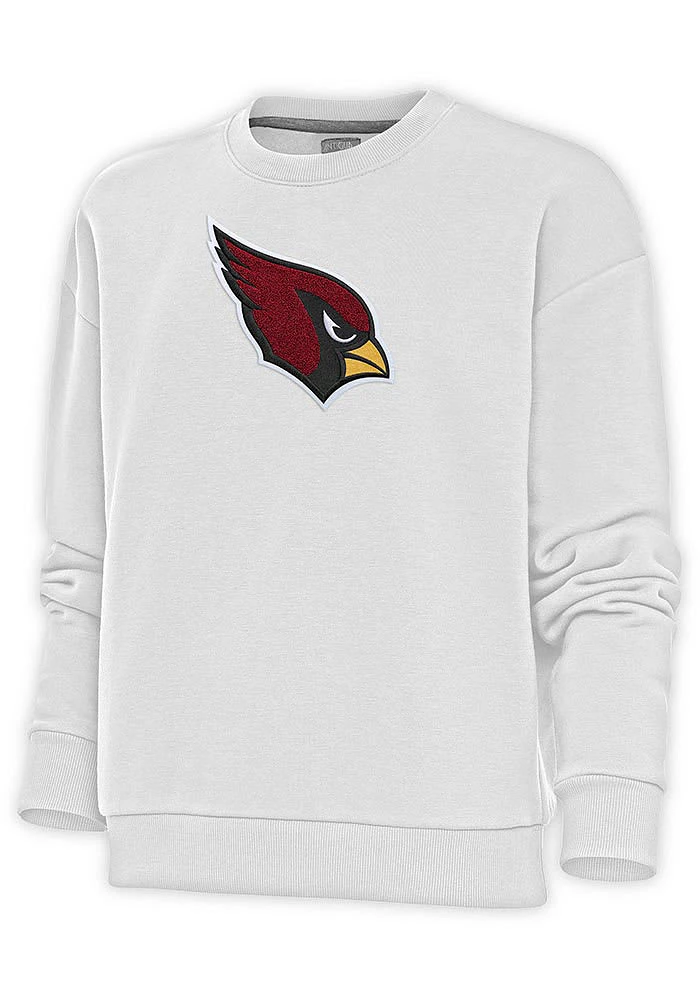 Antigua Arizona Cardinals Womens Full Front Chenille Victory Crew Sweatshirt