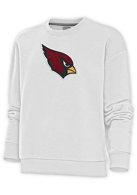 Antigua Arizona Cardinals Womens Full Front Chenille Victory Crew Sweatshirt