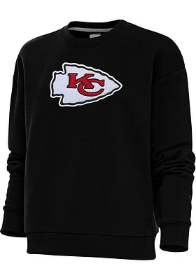 Antigua Kansas City Chiefs Womens Full Front Chenille Victory Crew Sweatshirt