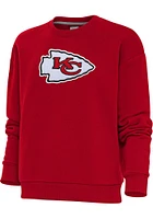 Antigua Kansas City Chiefs Womens Full Front Chenille Victory Crew Sweatshirt