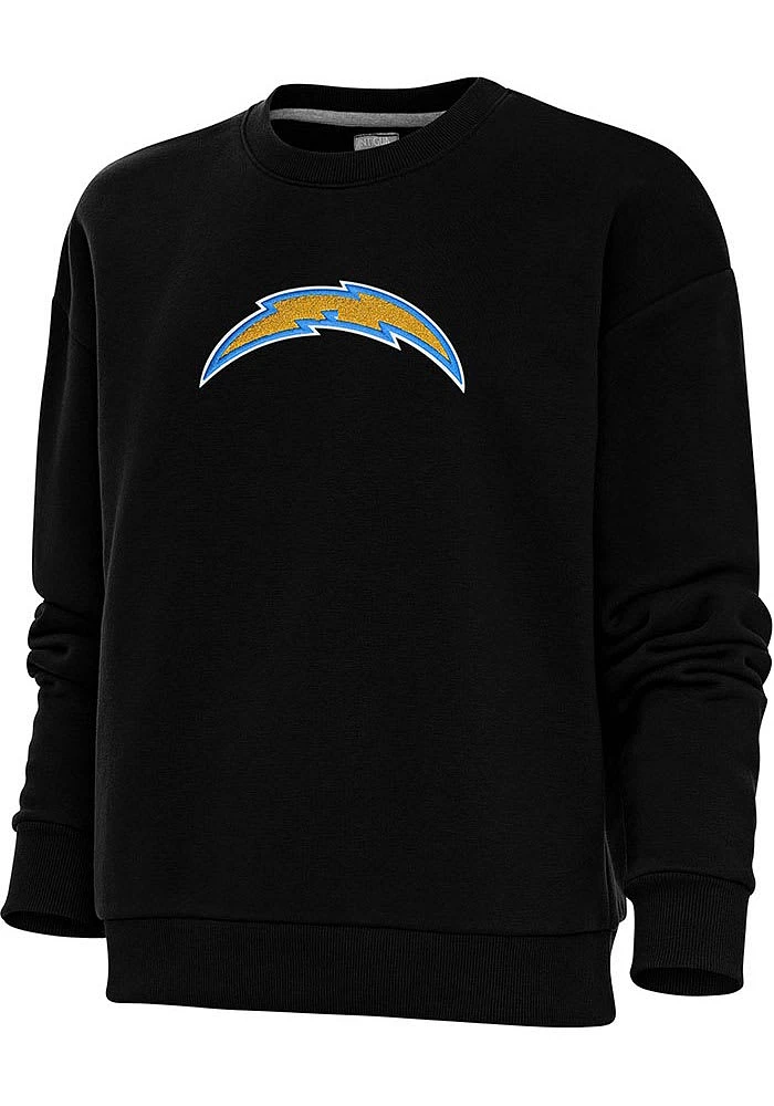 Antigua Los Angeles Chargers Womens Full Front Chenille Victory Crew Sweatshirt