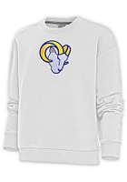 Antigua Los Angeles Rams Womens Full Front Chenille Victory Crew Sweatshirt