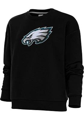 Antigua Philadelphia Eagles Womens Full Front Chenille Victory Crew Sweatshirt