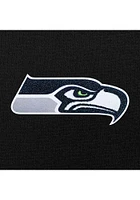 Antigua Seattle Seahawks Womens Black Chenille Logo Victory Crew Sweatshirt