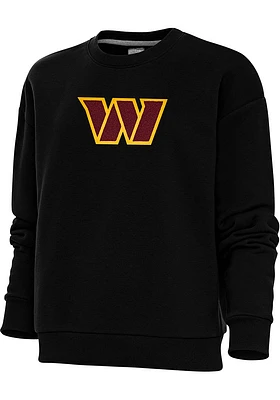 Antigua Washington Commanders Womens Full Front Chenille Victory Crew Sweatshirt