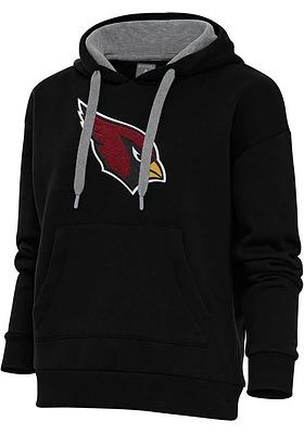 Antigua Arizona Cardinals Womens Chenille Logo Victory Hooded Sweatshirt